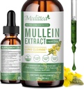 Mulein Drops for Lungs & Lymphatic Drainage - Lung Cleanse & Detoxes - Vegan Mullein Extract Dukung Imune, Repiratory Digeattion -9 EgenHerbal Supplemen untuk Memperbaharui-Sebagai Liquid