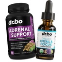 Dukungan Adrenal Manajer Cortisol Suplemen Ketahanan Adrenal Capsules Limid Organik Drops Focus Women - Natural Adaptogen Ashwagandha Holy Basil L Tyrosine Complex Health