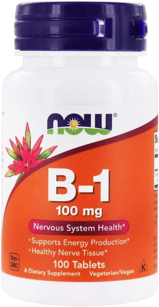 Sekarang Foods Vitamin B-1 (Thiamine), 100 tablet / 100mg (Paket 2)