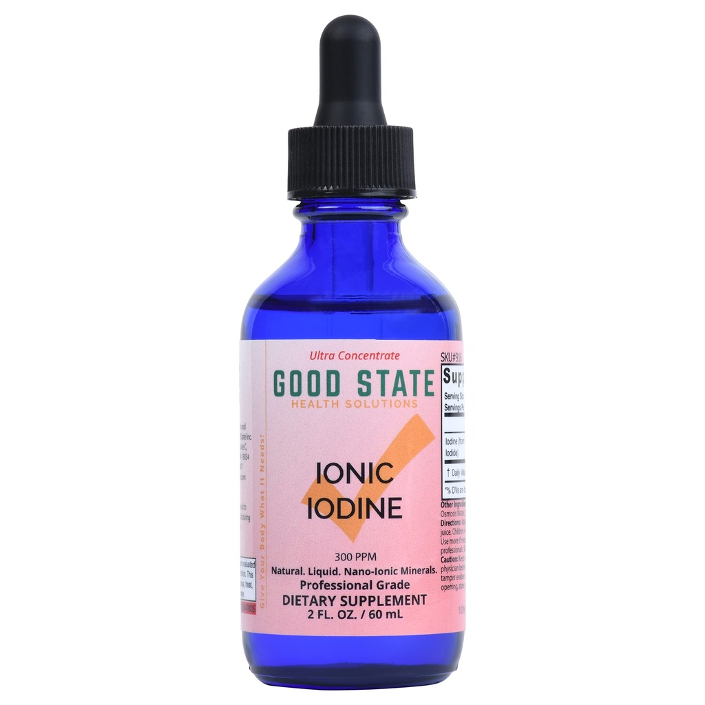 Baik State Liquid Potasium Iodide Supplemen 124; Glass Bottle 124; Vegan 124; 150 mcg per 10 Drops 14; 118 Servings Alag 124; Supports Thyroid Health, Energy, Imunity, Metabolisme 124; 2 oz.
