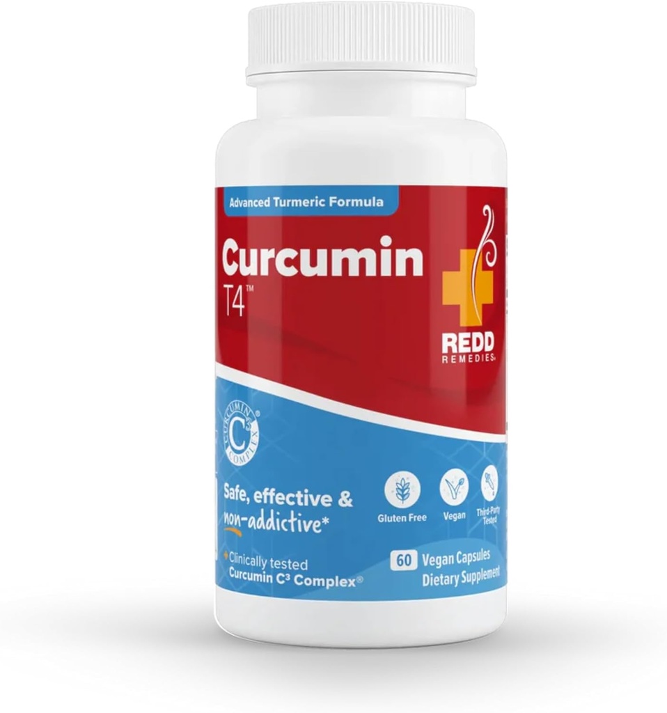 Redd Remedies, Curcumin T4, Formula Turmeric Lanjutan, 60 Vegan Capsules