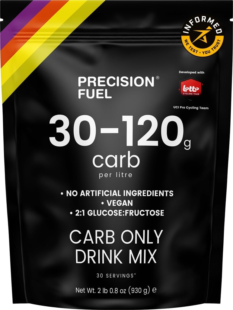 Precision Fuel PF Carb Just Drink Mix - High Carbohydrate Powder for Energy, Vegan, 120g Carbs per Litre - Mild Citrus Flavor (1 - Pack)