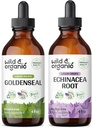 Wild & Organic Goldenseal Ticture 4 fl oz & Echinacea Tincture 4 fl oz