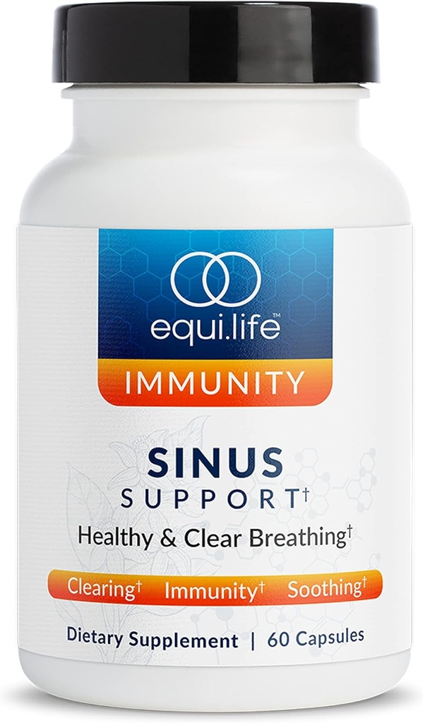 Equilife Sinus Supplemen Dukungan dengan Berberine, NAC, Licorice Root, dan Antioxidant Rich Herbal Blend, Tanaman berbasis Formula untuk Seasonal Keseimbangan, Gluten Bebas, Soy & Dairy Free, 20 Pelayan