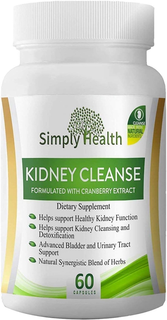 Premium Kidney Cleanse & Detox Suplemen Kesehatan dengan Ekstrak Organik Cranberry Mendukung Kidney, Bladder & Urinary Tract Kesehatan - Detokrator Alam untuk Pria & Perempuan - GMP Disertifikasi, 60 Veggie Capsules