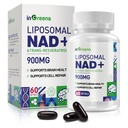 900 mg Liposal NAD + Tambahan dengan Trans Resveratrol 300 mg, Mengganti NMN, Penyerapan Superior, Penyesuaian NAD Plus True Tambahan untuk Reparts DNA dan Boost NAD +, Aging Pertahanan, Energi, Umur Panjang, 60 Softgels