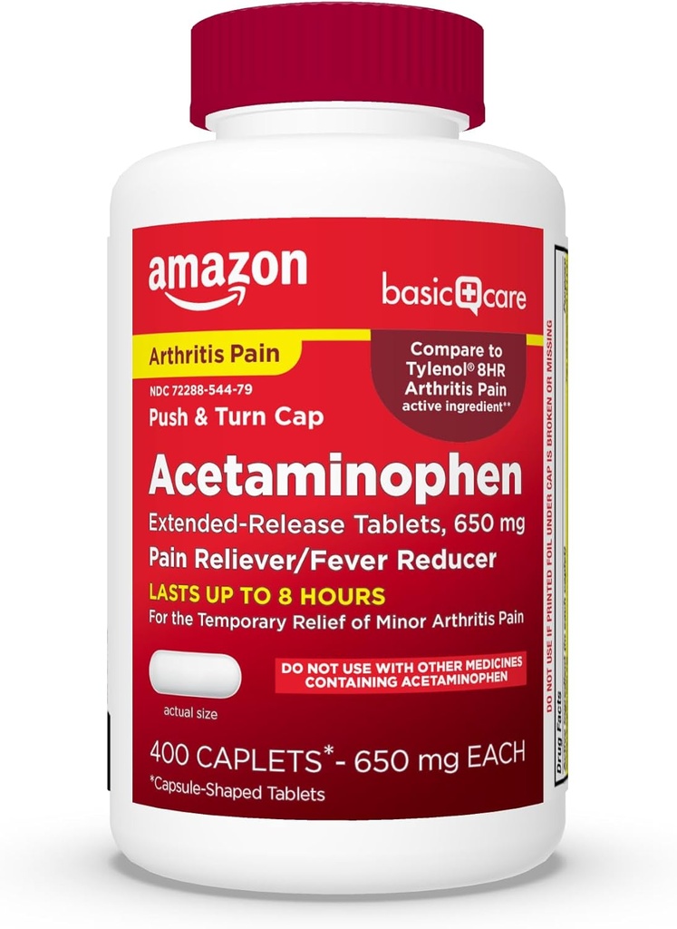 Acetaminopenhen Dasar Extended- Lepaskan tablet, 650 mg, Arthritis Pain, 400 Count