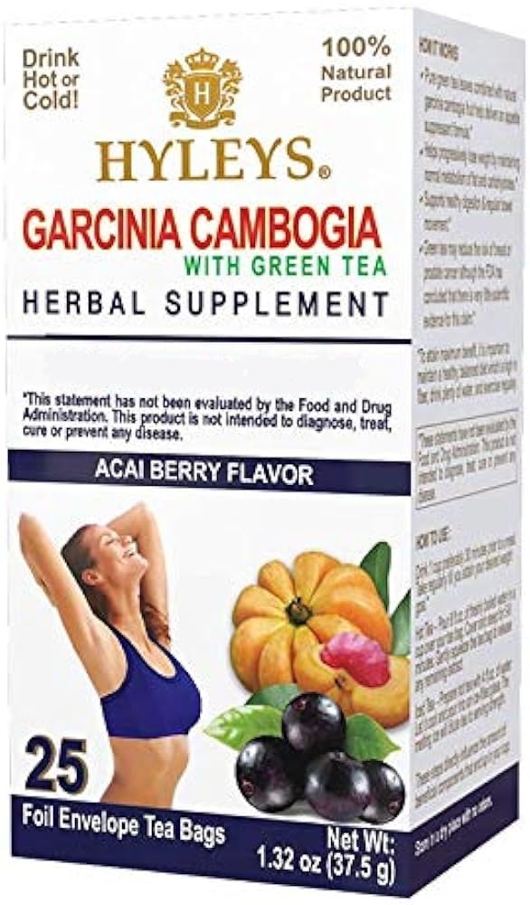Teh GHILEYS Garcinia Teh Hijau dengan Acai Berry Flavor - 25 Tea Bags (12 Paket - 300 Tea Bags Total)