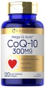 Carlyle CoQ10 300mg 124; 120 Softgels 12.4; Mega Q-Sorb Koenzim Q-10 124; dengan Black Pepper Extract 124; Non-GMO, Gluten Free Supplemen