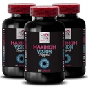 Dukungan mata - EYE VISI SUPLEMENT - Les kejelasan, fokus tajam, adegan terang, mata tajam, penglihatan jelas Crystal, dorongan visual, dukungan fokus, visi Clearer, keuntungan Fokus 3 Botol 180 Caps