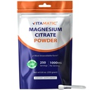 Vitamasium Magnesium Citrate 1000mg per Serving Supports Muscle, Joint, and Heart Health 250 Grams - 250 Servings