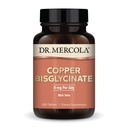 Dr. Mercola Copper Bisglycinate, 90 pelayan (180 tablet), Suplemen Dietary, 8 mg Per Day, Mini Tab, Supports Overall Health, Non GMO