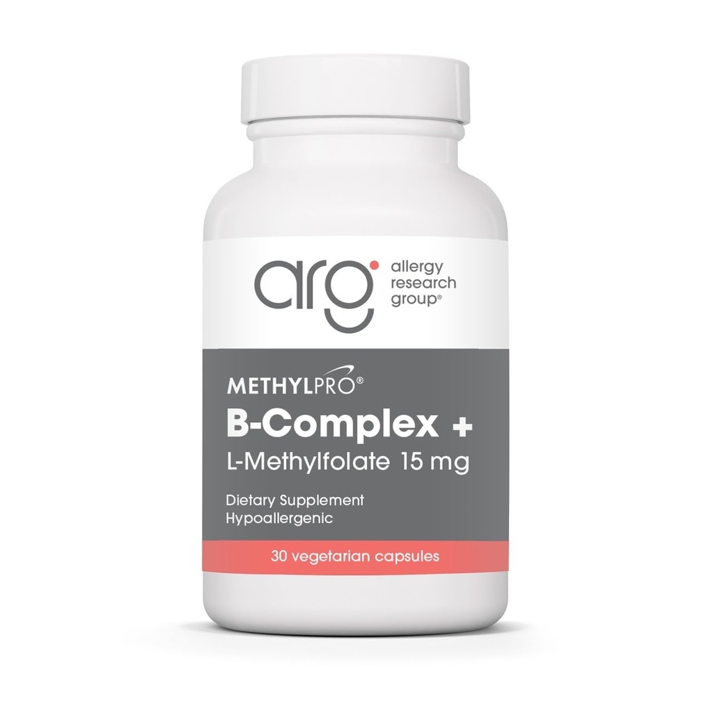 MethylPro B-Complex + L-Methylfolat 15 mg - Methylated Vitamin B Complex for Women and Men, Cellular Energy Support with Folate, Niasin and Biotin, VIT B Suplemen - 30 Vegan Capsules