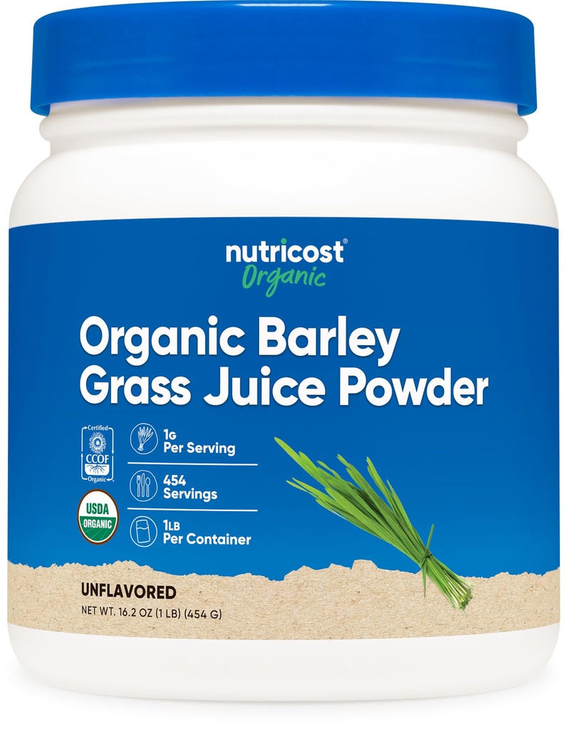 Nutricost Organic Barley Grass Juice Powder (1 LB) (Tak berselera)