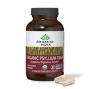 ORGANIC INDIA Psyllium Husk Kapsul - Persediaan Fiber, Eliminasi Sehat - Vegan, Keto Friendly, Gluten- Free, USDA Certifikasi Organik, Non-GMO, Soluble & Impolble Fiber Sober Sober Soulble - 180 Count