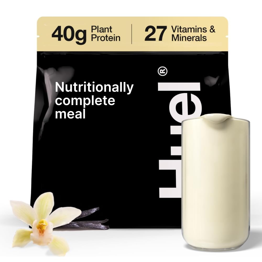 Huel Black Edition 124; Vanilla 40g Vegan Protein Powder 124; Nutritional Complete Meal 124; 27 Vitamin dan Mineral, Gluten Free 124; 17 Servings 12.4; Scoop tidak termasuk mengurangi plastik