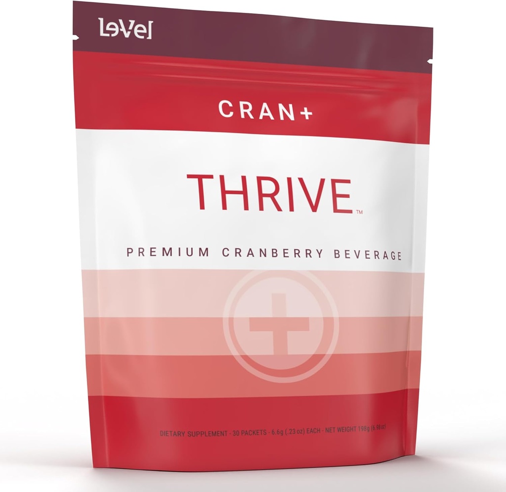 Le- Vel Thrive Cran + 174; Herbal Supplement Powder for Urinary Trakt Health 124; dengan D-Mannose, Cranberry, Apple Cider Vinegar & Antioksidants 124; 30 Paket
