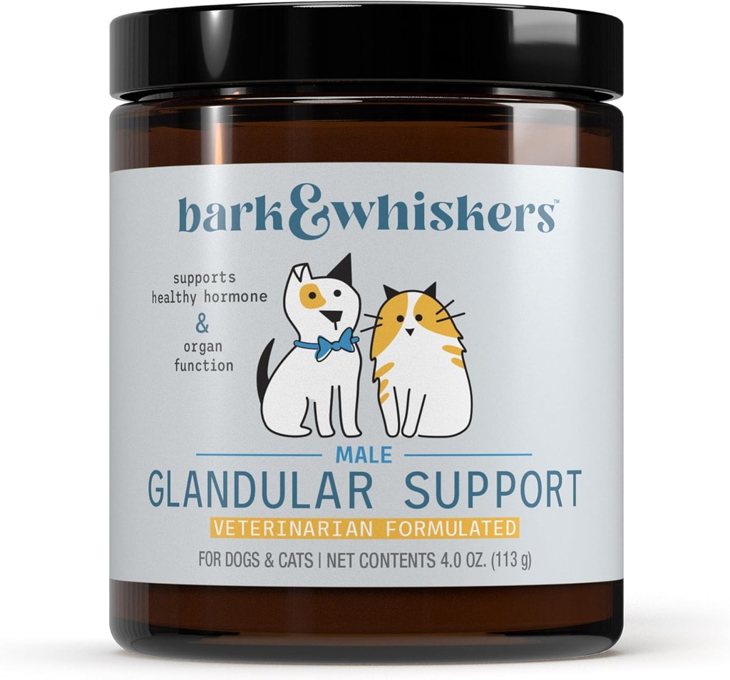 Dr. Mercola Bark & Whiskers Glandular Dukungan - Mendukung Endokrine & Organ Kesehatan - Freeze-Dried Formula - Hormone- Free Ingreations - 75 Scoops (4 oz)