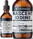 Nascent Iodin Supplement 126; 2800mcg 124; Potasium Iodide 124; Iodine Drops 126; 100% Vegan 124; Clear Color 124; Large 2oz
