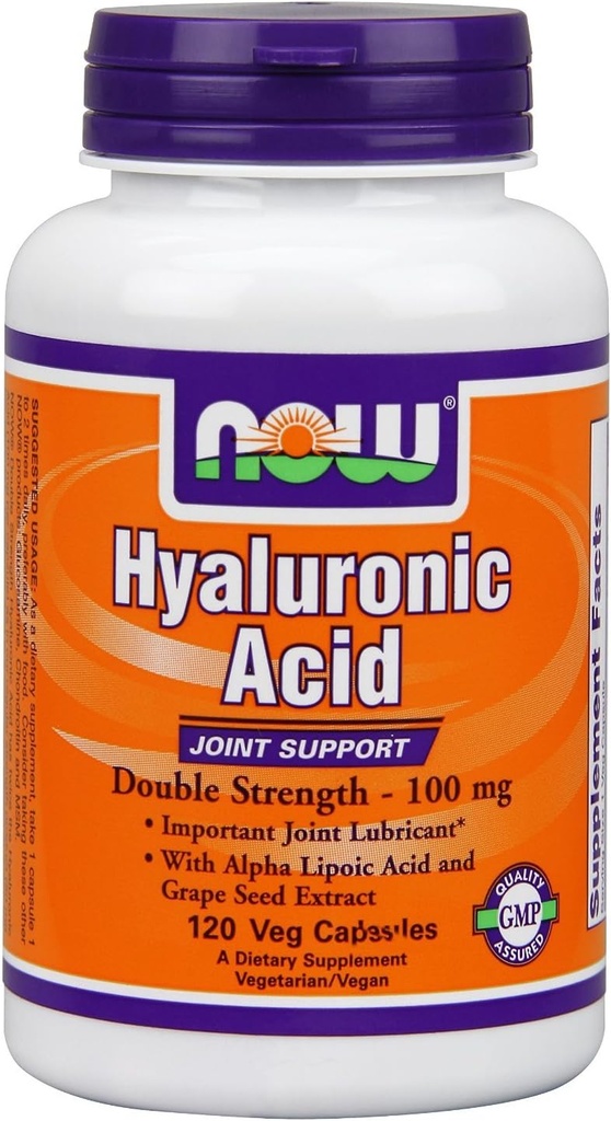 Acid Hyaluronic 2X Plus Veg Capsules, 100 mg - 120 ct (Paket 2)