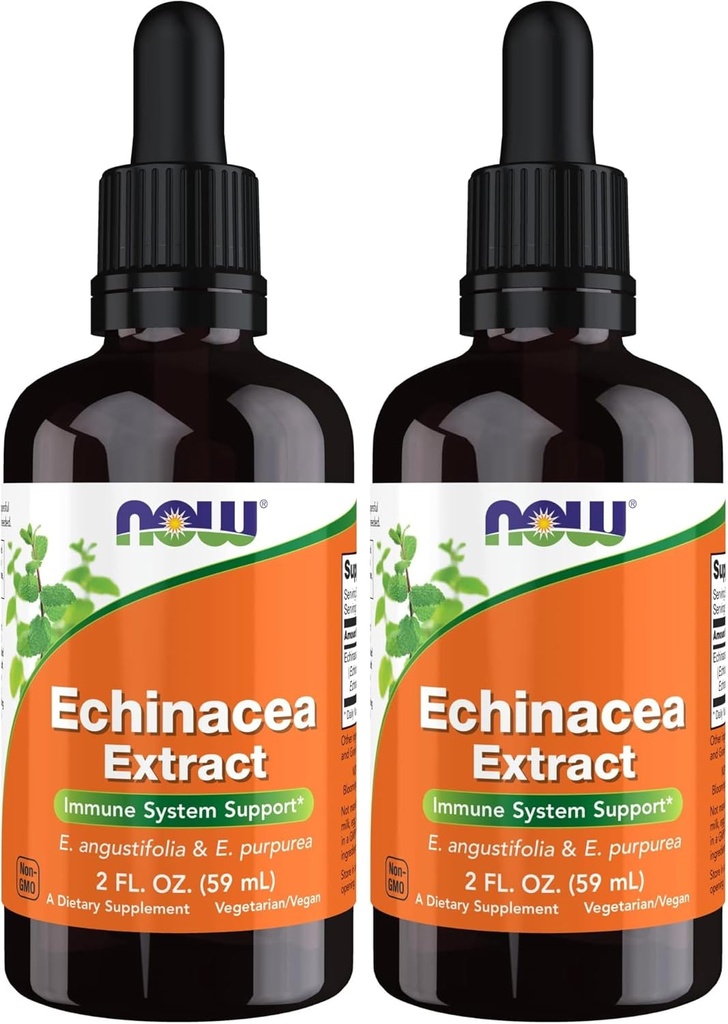 Suplemen SEKARANG, Ekstrak Echinacea dengan Dropper, Dukungan Sistem Imune *, 2-Ounce (Paket 2)