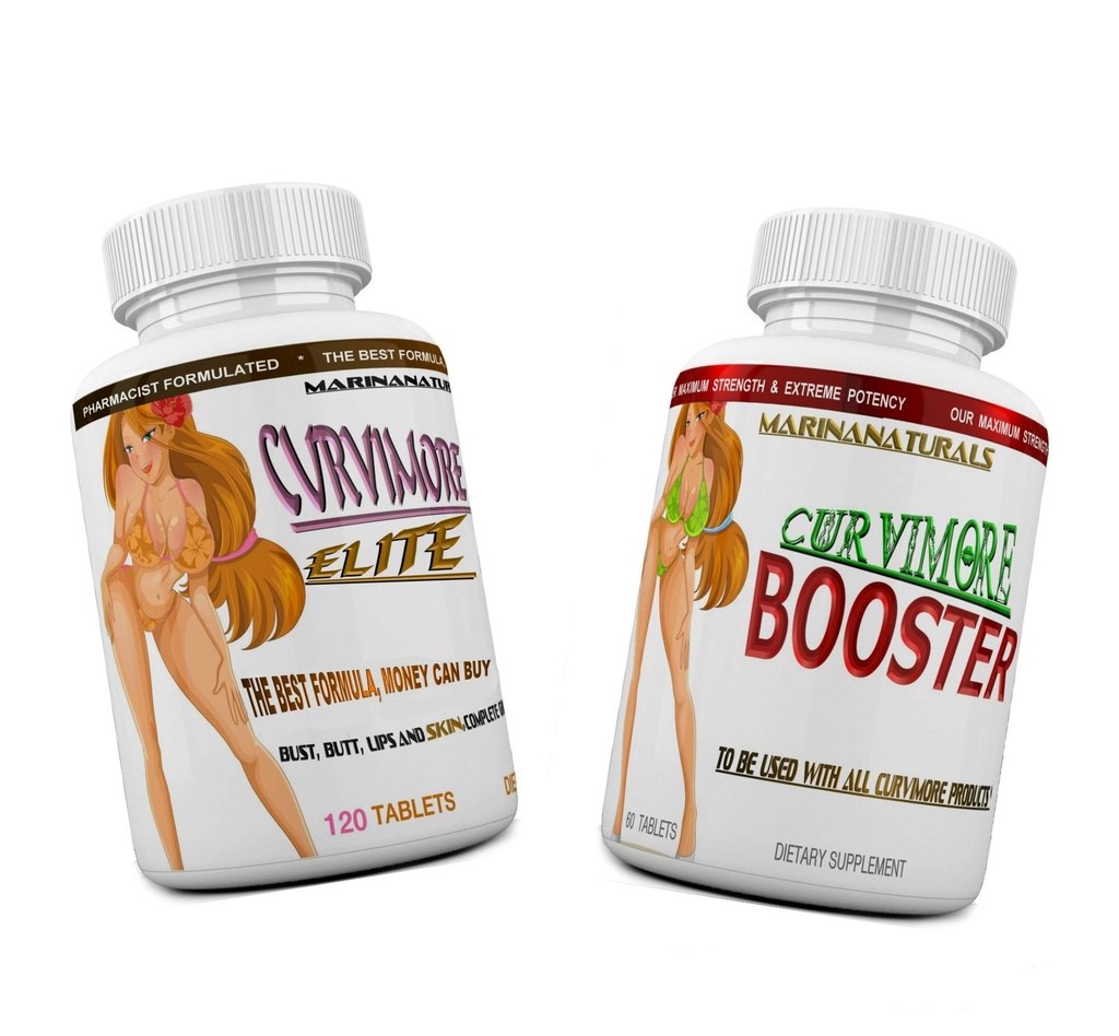 CURVIPLE Elite Complete Starter Kitt Advanced Breast Enhancement, Bust Enhancement, Booty Enhancement, Lip Plumping & Skin Tightening Pill - Breast Lebih Besar, Hips & Glutes. 1-Bulan