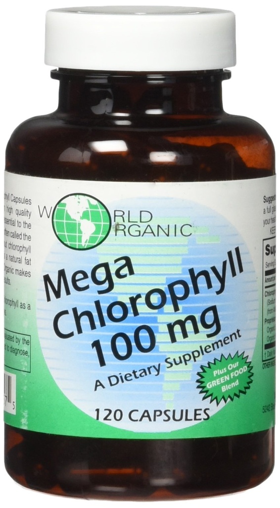 Organisasi Dunia 100 mg Mega Chlorofil, 120 Cacah