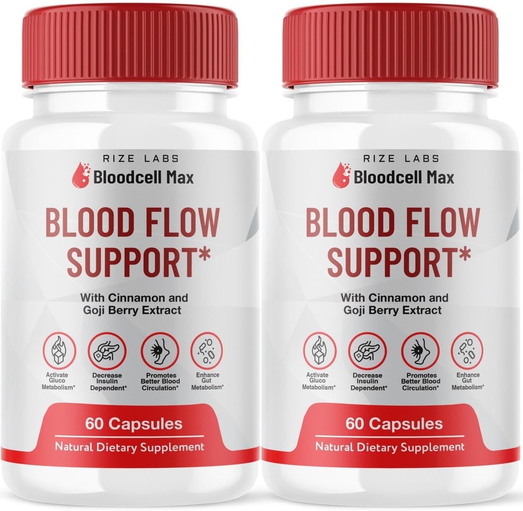 (2 Pack) Bloodcell Max - Bloodcell Max Capsules untuk menjaga Levels Healthy, Bloodcell Max Advanced Formula untuk Kesehatan, BloodcellMax Review (120 Capsules)
