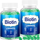 Skin and Nails Gummies, 2 Pack High Potency Hair Vitamin for Women, Men & Kid, Vitamin D & E, B16, B12, Biotin Gummies for Hair Growth, Skin, and Stronger Nails