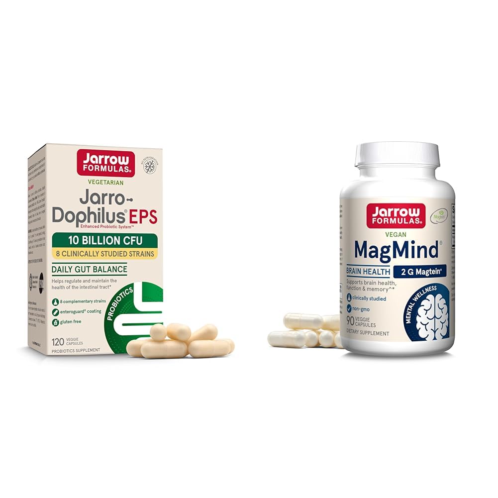 Jarrow Formulas Progities 10 Miliar CFU dan MagMind Health Supplemen Bundle