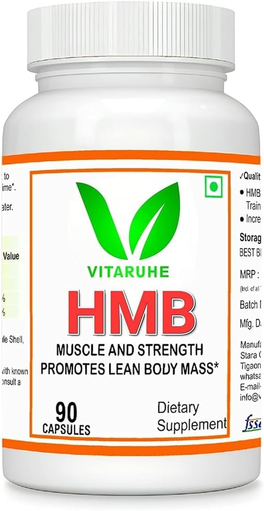 Suplemen HMB Senta Generik. Mendukung Pengembangan Otot, Retensi & Lean Muscle Mass 124; Pemulihan Kerja Cepat untuk Bodybuilding 90 Kapsul