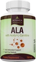 Alpha Lipoic Acid dengan Acetyl L Carnitine - ALA ALC Anti AGING Health & Wellness Formula untuk mendukung Nerve Health, Ringling Feet, Hands, Limbs 60 Vitamin Complex Capsules