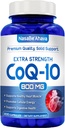 CoQ10 800mg Capsules 124; Vegan Friendly Coenzim Q10 800mg dari Suplemen Absorpsi Mudah Ubiquinone untuk Dukungan Skin Heart dan Energi; Dibuat di Amerika Serikat di Fasilitas CGMP (100 Pelayan)