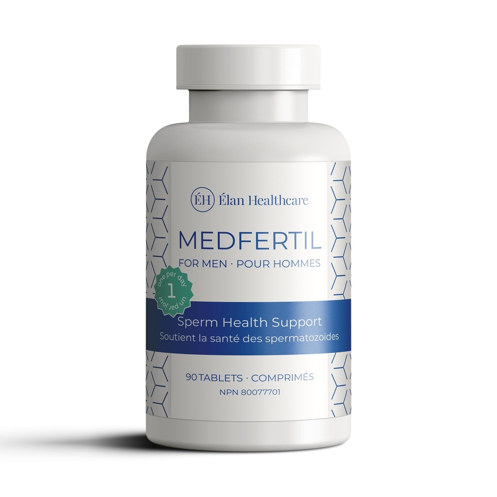 Medfertil untuk Suplemen Dietary Pria (90) dengan L- Carnitine, Vitamin C, E, B12, Folate, Zinc, Selenium, dan Co-Q10 / Once a Day Tablet / 3 Bulan Suply / Elan Healtcare