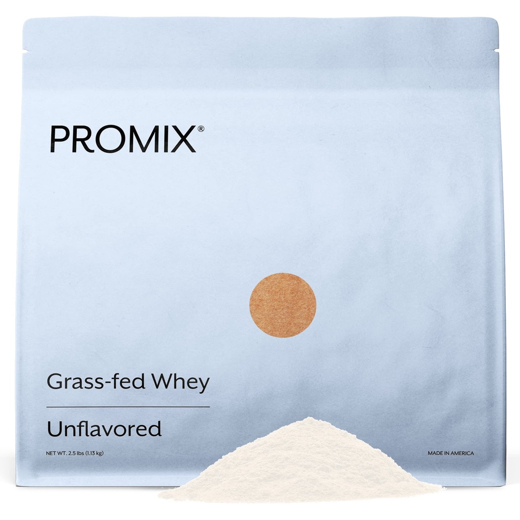 Promix Nutrition Whey Protein Powder, Unfeared - Grass- Grass- Post Workout Fitness & Nutrition Shakes, Smoothies, Baking & Cooking Recipes - Gluten- Free & Keto-Friendly - 2,5 Pound (Kemas 1)