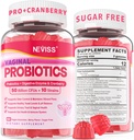 Vaginal Progities for Women PH Balance, Odor Control with Pregities, Cranberry, D-Mannose, Promotes Feminine Heally Vaginal Flora, Urinary Tract, Yeast, Digetical Support, Sugar Free, 60Cts