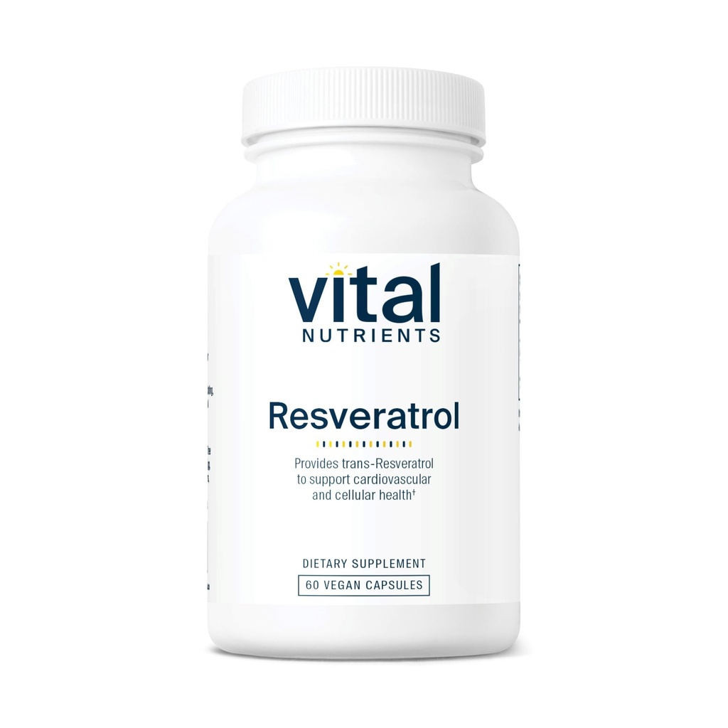 Vital Nutrients Resveratrol 124; Ultra High Potency Antioxidant 124; Trans Resveratrol untuk Cardiovascular and Cell Health Support *; Vegan Tambahan 124; Gluten, Dairy dan Soy Free 124; Non-GMO 124; 60 Kapsul