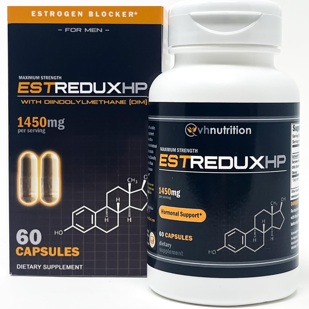 VH NutreDUX HP - dengan DIM 124; Estrogen Blocker untuk Pria * 124; 1450mg Maximum Kekuatan Hormone Dukungan, Tongkat Ali, Ashwagandha 124; 60 Capsules