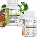 Organix7 Mushroom Organik Suplemen Jamur (60 Vegetarian Capsule) & Multi- Vita- Maxx Whole Food Multivitamin (90 Gel Kapsul)