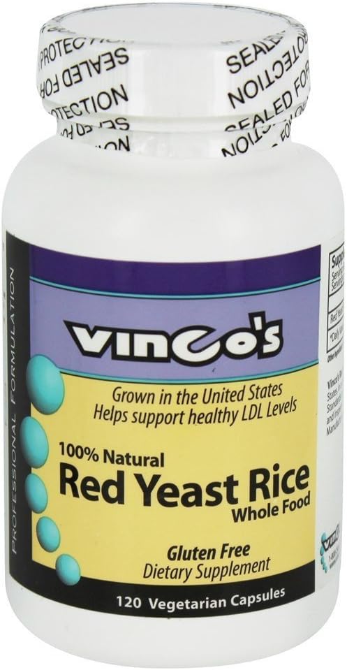 Vinco - 100% Natural Red Yeast Rice - 120 Vegetarian Capsules