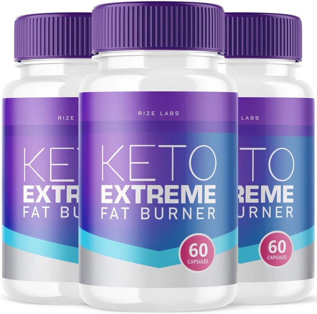 Rize lab Keto Extreme Capsules, Suplemen Kemo Fat Extreme, Keto Extreme Body Health, Keto Maximum Formula (180 Capsules) (Paket 3)