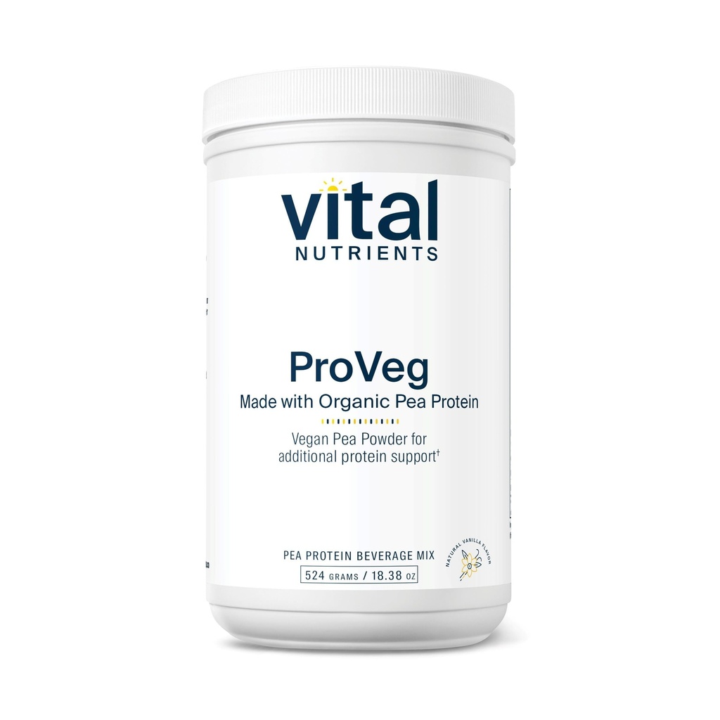 Paramedis Nutrients ProVeg Organic Pea Protein 524g, Vegan Pea Protein powder 124; 23g Protein per Serving 124; Natural Vanilla Flavor 124; Gluten, Dairy, Soy Free Of4; Non-GMO 124; 16 Services