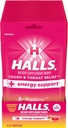 Relief HalLS + Energy Dups, Strawberry Lemonade Coughs, 12 Bags of 25 Drops (300 Total Drops)
