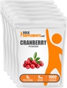 BulkSuplements.com Cranberry Powder - Cranberry Suplemen Perempuan & Pria, Kering Cranberry Unsweetened - Gluten Free & Sugar Free, 5g per Serving, 1kg (2.2 Pound) (Paket 1)