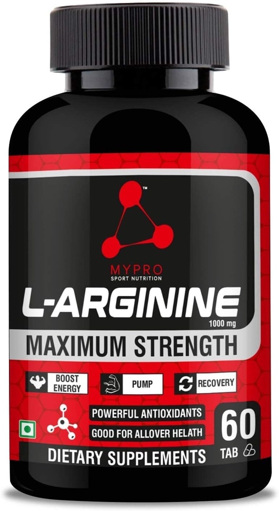 Sport Nutrection L- Arginine 1000mg Supplement for Muscle Growth, Stamina, Immune Booster & Energy, 60 Tablet