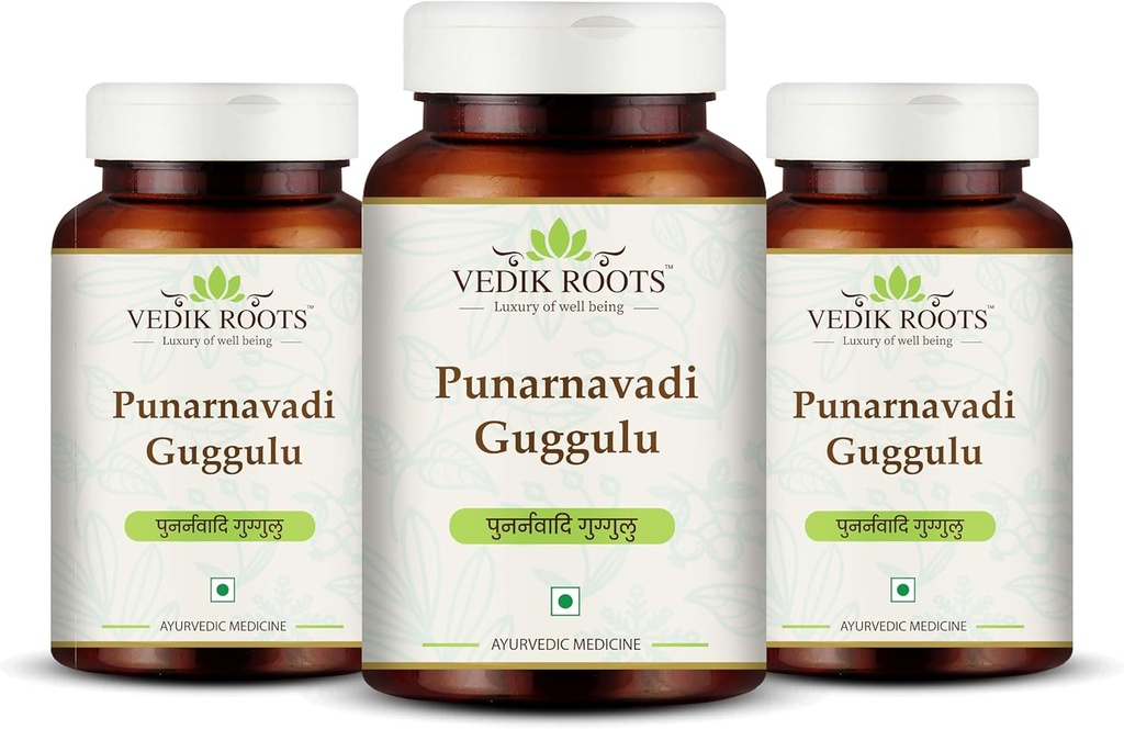 Punarnavadi Guggulu - Support Kidney and Liver Health Averty 124; Promotes Fluid keseimbangan dan Jenderal Wellness 124; Ayurvedic Herbal Supplemen 124; 180 tablet