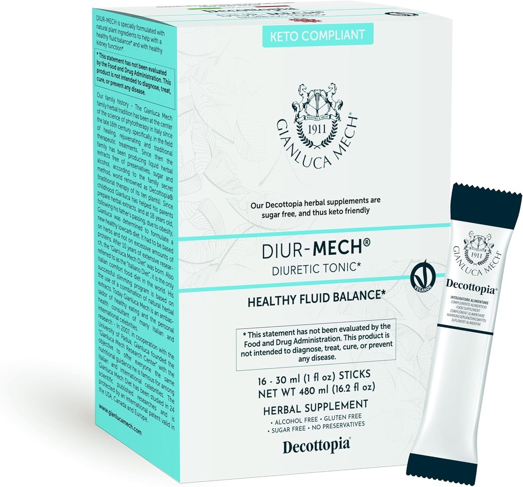 Gianluca Mech - Keto Compliant Diuretic Tonic dengan Fungsi Drainage Body Liquids dengan Horse, Diuretic dalam Tongkat, 16x30ml