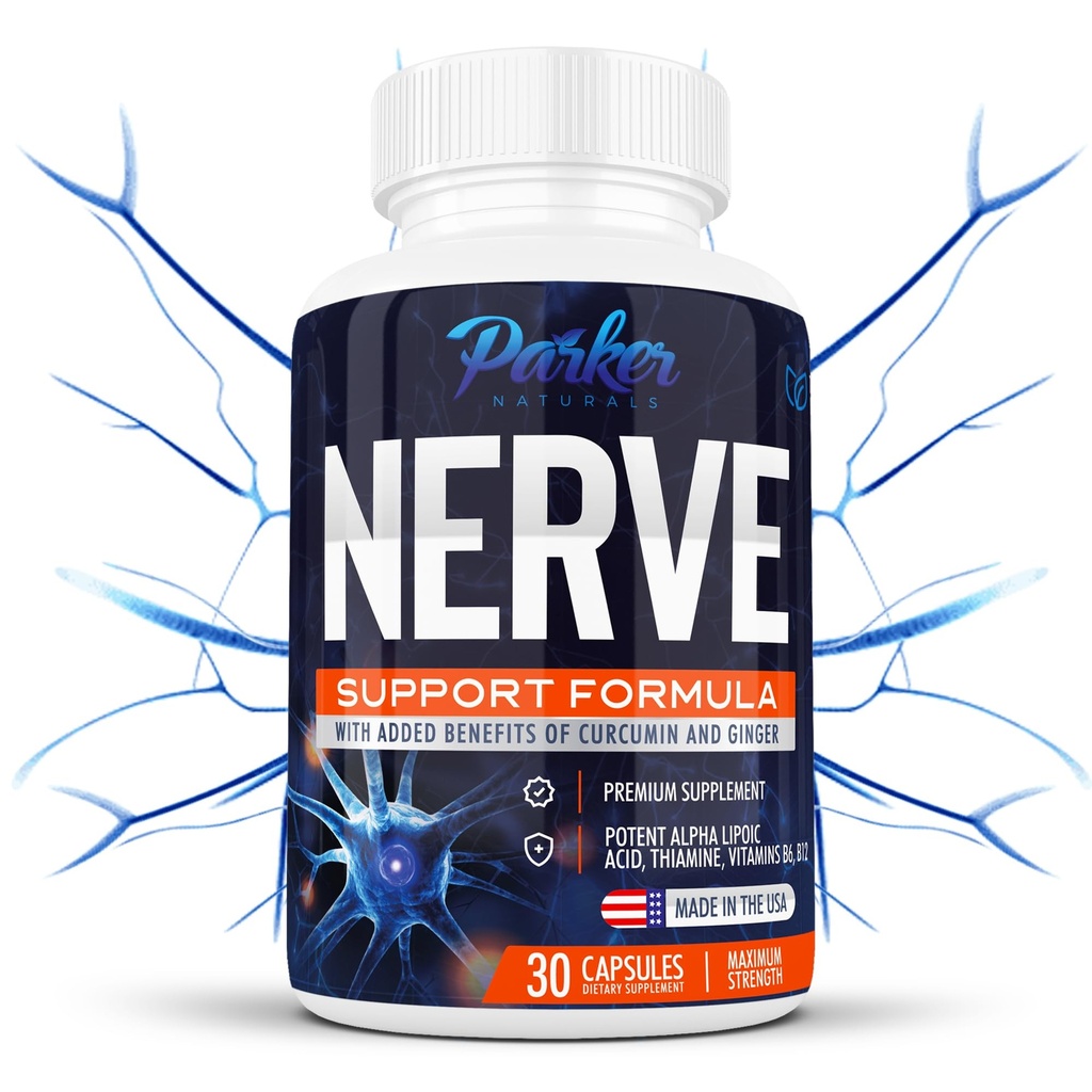 Alpha Lipoic Acid 600mg, Suplemen Dukungan Nerve Dihiasi dengan Thiamine, Curcumin, Ginger Root, dan Vitamin B6, B12 Semua dalam Satu: 124; Vegan Neuro Tambahan Kesehatan, Lab Tested, 30 Kapsul