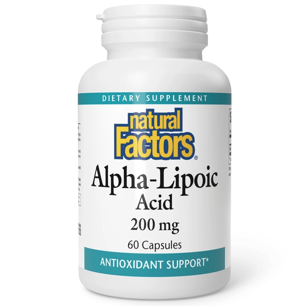 Faktor Natural Alpha--lipoic Acid 200mg Capsules, 60- Count
