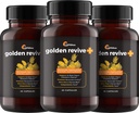 UpWellness Golden Revive + Joint Supplemen Tampilkan Turmeric dengan Black Pepper, Quercetin, dan Magnesium- Turmeric Boswellia Supplemen - 6 Aktif Ingreasi - 60 Capsules, 3 Pack